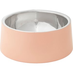 Frisco Insulated Non-Skid Stainless Steel Dog & Cat Bowl, Peach, 6 Cup