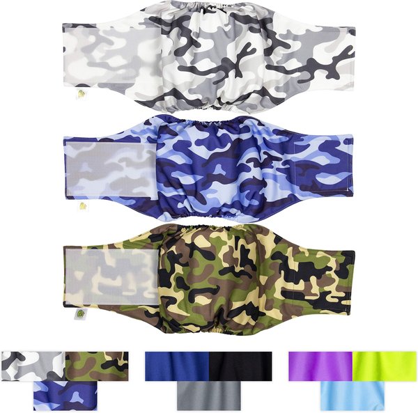 Pet Magasin Washable Belly Nappies Male Dog Wraps, Camo, Large: 20 to 31-in waist, 3 count slide 1 of 8