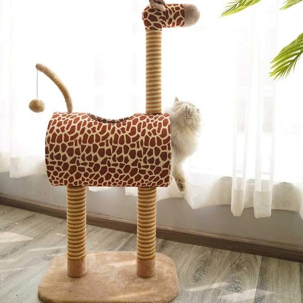Lovely Caves Giraffe Cat Tree with Scratching Post
