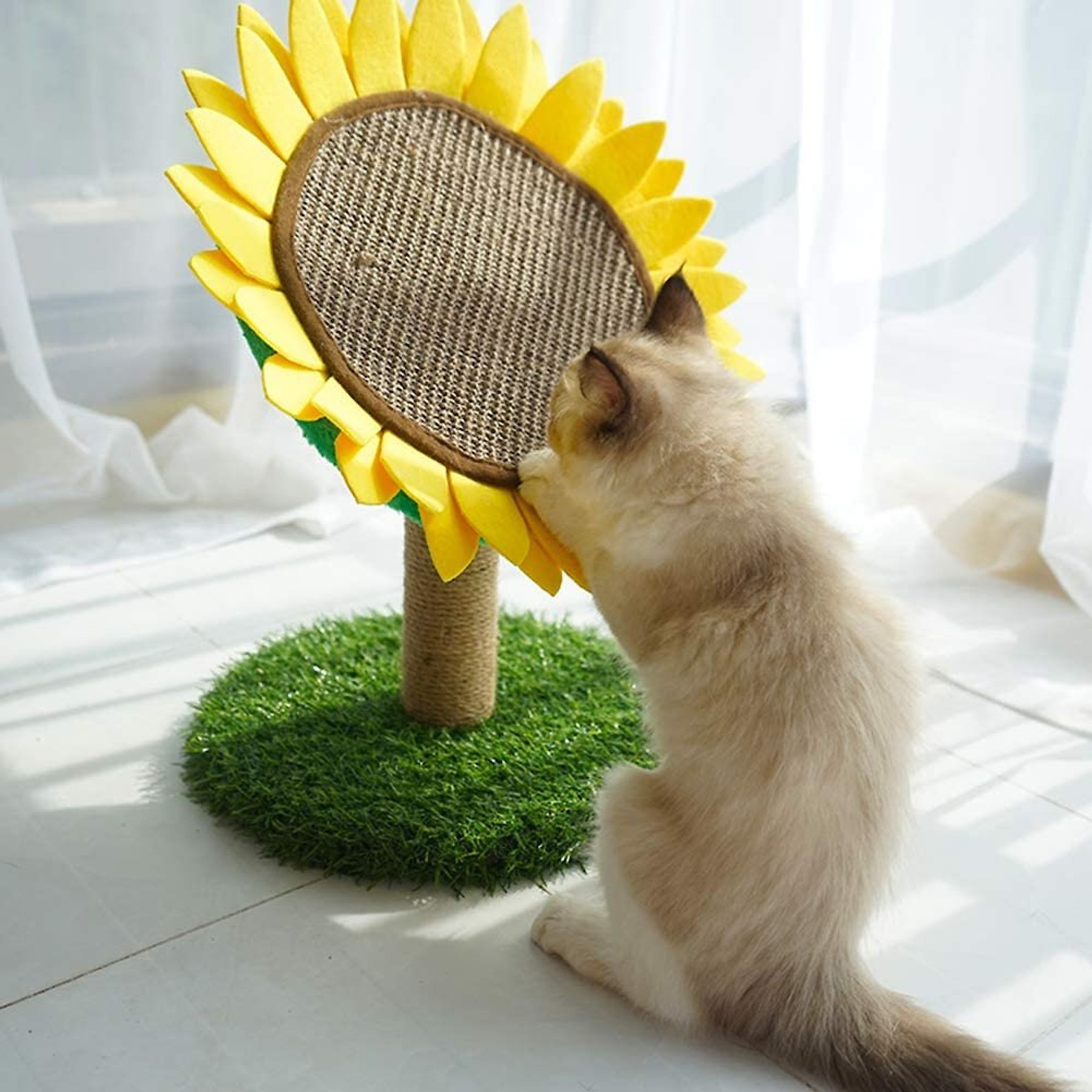 Lovely Caves Sunflower Cat Scratching Post