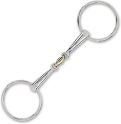 Stübben 2-in-1 Loose Ring Snaffle Horse Bit, 16-mm, 5-in