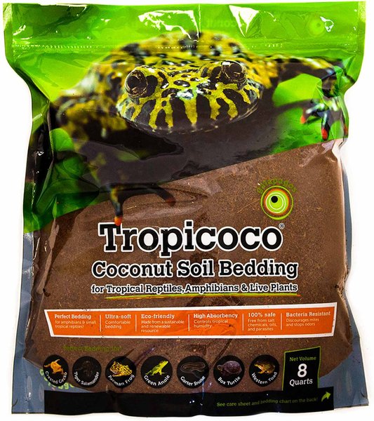 Galapagos Tropicoco Coconut Soil Tropical Reptile & Amphibian Bedding, 8-qt bag, 1 count slide 1 of 2