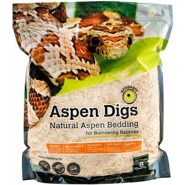 ZILLA Lizard Litter Aspen Chip Reptile Bedding, 8qt bag