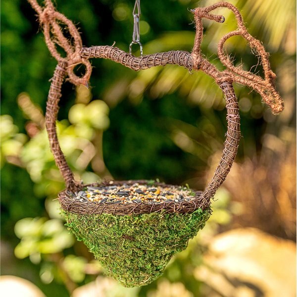 Galapagos Woven Bird Feeder, Sparrow, Fresh Green