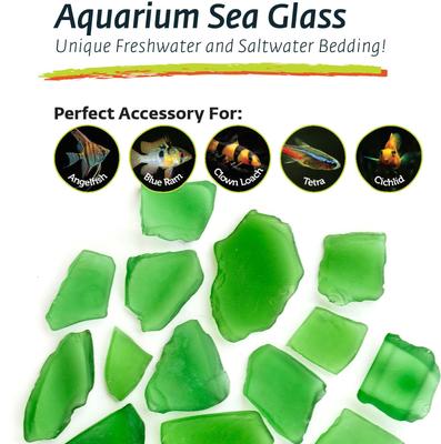 Show full view: Galapagos Aquarium Sea Glass, 4-lb bag, Chartreuse slide 3 of 4