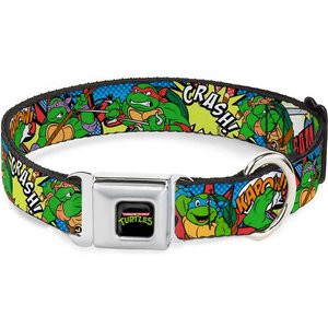 Buckle-Down Classic Teenage Mutant Ninja Turtles Polyester Dog Collar, Small: 9 to 15-in neck, 1-in wide