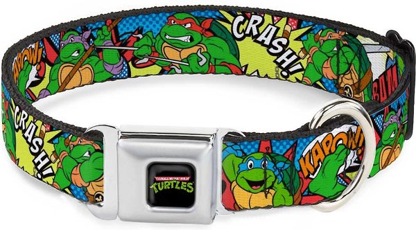 Buckle-Down Classic Teenage Mutant Ninja Turtles Polyester Dog Collar, Large: 15 to 26-in neck, 1-in wide slide 1 of 9