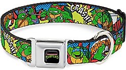 Buckle-Down Classic Teenage Mutant Ninja Turtles Polyester Dog Collar, Large Wide: 18 to 32-in neck, 1.5-in wide