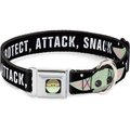 Buckle-Down Star Wars Baby Yoda the Child Chibi Face Protect Attack Polyester Dog Collar, Medium: 11 to 17-in neck, 1-in wide