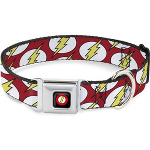 Buckle-Down FLA-Flash Logo Polyester Dog Collar, Large: 15 to 26-in neck, 1-in wide