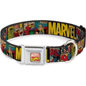 Buckle-Down Marvel Comics Polyester Dog Collar, Large Wide: 18 to 32-in neck, 1.5-in wide