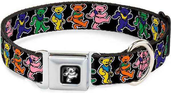 Buckle-Down Dancing Bear Polyester Dog Collar, Small Wide: 13 to 18-in neck, 1.5-in wide slide 1 of 9
