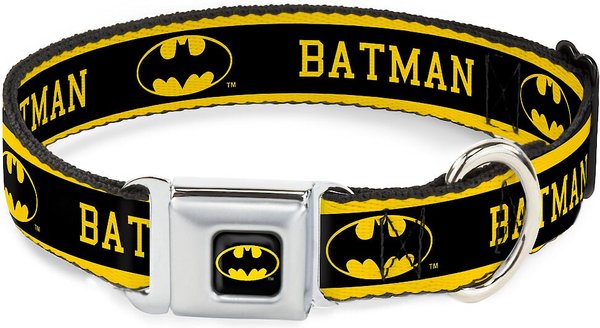 Buckle-Down Batman Logo Polyester Dog Collar, Small Wide: 13 to 18-in neck, 1.5-in wide slide 1 of 9