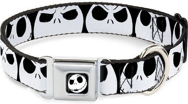 Buckle-Down Nightmare Before Christmas Jack Expressions Polyester Dog Collar, Small Wide: 13 to 18-in neck, 1.5-in wide slide 1 of 9