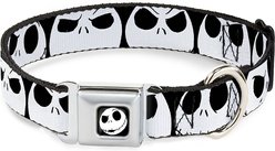 Buckle-Down Nightmare Before Christmas Jack Expressions Polyester Dog Collar, Medium Wide: 16 to 23-in neck, 1.5-in wide