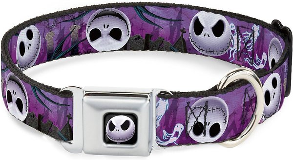 Buckle-Down Jack Expressions Ghosts in Cemetery Polyester Dog Collar, Small: 9 to 15-in neck, 1-in wide slide 1 of 9