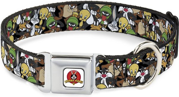 Buckle-Down Looney Tunes Logo Polyester Dog Collar, Large: 15 to 26-in neck, 1-in wide slide 1 of 9