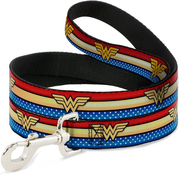 Buckle-Down Wonder Woman Polyester Standard Dog Leash, Small: 4-ft long, 1-in wide slide 1 of 4