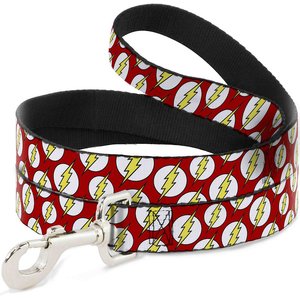 Buckle-Down Flash Logo Polyester Standard Dog Leash, Small: 4-ft long, 1-in wide
