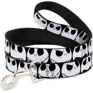 Buckle-Down Nightmare Before Christmas Jack Expressions Polyester Standard Dog Leash, Small: 4-ft long, 1-in wide