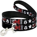 Buckle-Down Classic Mickey Mouse Polyester Standard Dog Leash, Small: 4-ft long, 1-in wide