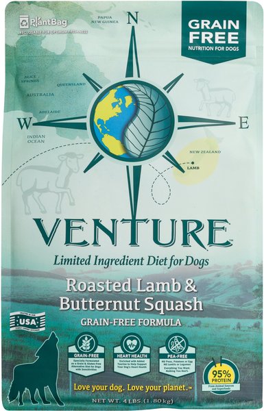 Earthborn Holistic Venture Roasted Lamb & Butternut Squash Limited Ingredient Diet Grain-Free Dry Dog Food, 4-lb bag slide 1 of 4