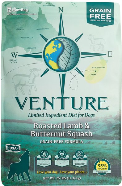 Earthborn Holistic Venture Roasted Lamb & Butternut Squash Limited Ingredient Diet Grain-Free Dry Dog Food, 25-lb bag slide 1 of 4