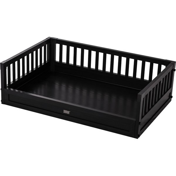 KOPEKS Orthopedic Elevated Bolster Dog Bed with Removable Cover, Gray