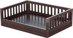 New Age Pet ECOFLEX Buddy's Raised Dog Daybed, Russet Brown, Small