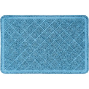 Frisco Quilted Cat Litter Mat, Light Blue