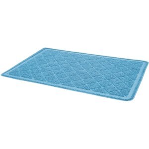 Frisco Quilted Cat Litter Mat, Light Blue
