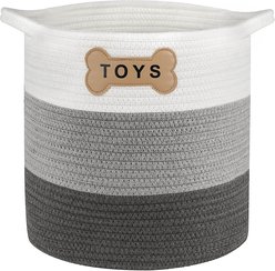Park Life Designs Livra Cotton Rope Dog & Cat Toy Storage Basket