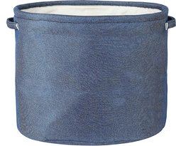 Park Life Designs Capri Cotton Dog & Cat Toy Storage Basket, Blue slide 2 of 5