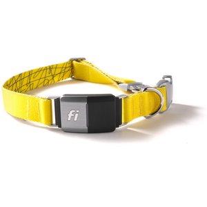 Fi Series 2 GPS Tracker Smart Dog Collar, Yellow, Small:  11.5 to 13.5-in neck, 1-in wide