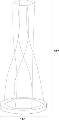 Show full view: The Refined Feline Calypso 31-in Rattan Cat Scratching Post, Espresso slide 2 of 5