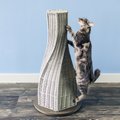 The Refined Feline Calypso 31-in Rattan Cat Scratching Post, Smoke