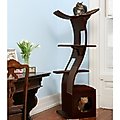 The Refined Feline Lotus 69-in Microfiber Cat Tree, Espresso