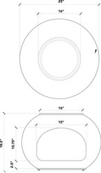 The Refined Feline Deluxe Igloo Covered Cat & Dog Bed, Smoke slide 2 of 5