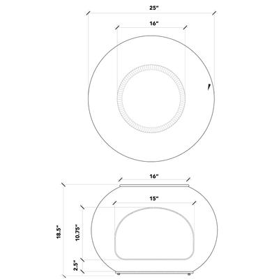 Show full view: The Refined Feline Deluxe Igloo Covered Cat & Dog Bed, Smoke slide 2 of 6