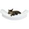 Show in main carousel: The Refined Feline Lotus Leaf Wall Mounted Cat Wall Shelf, White slide 3 of 6