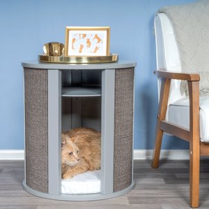 The Refined Feline Purrrrfect Cat Bed & End Table, Smoke