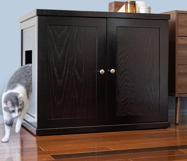 The Refined Feline Refined Deluxe Cat Litter Box, Espresso, X-Large slide 1 of 7