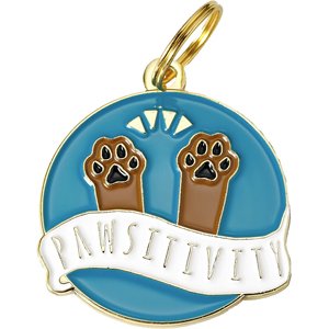 Enamel Charm / Pet ID Tag, Two Tails