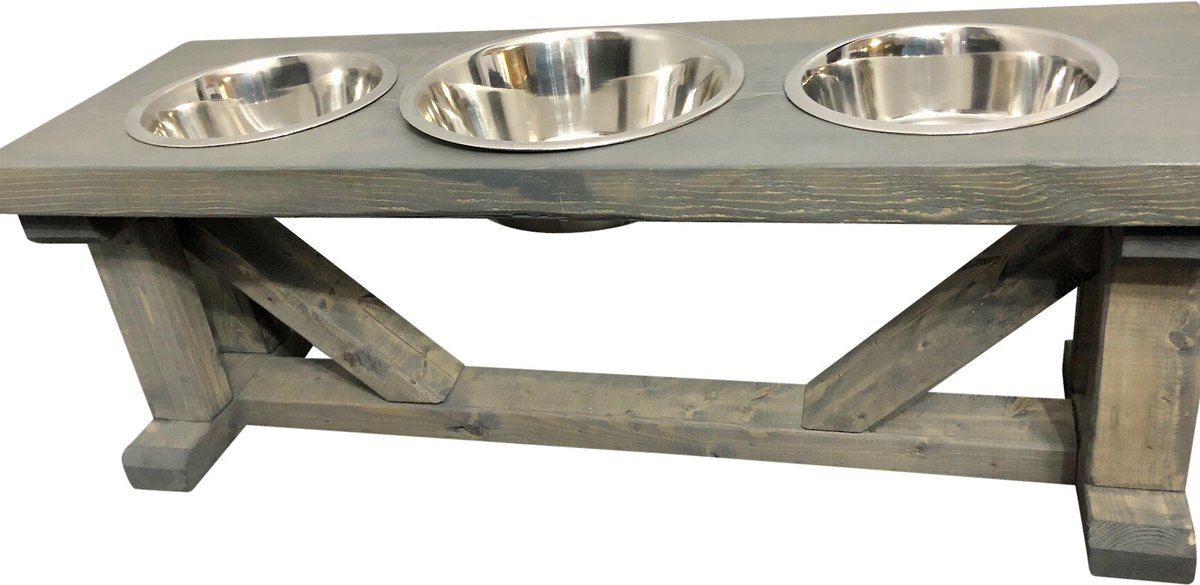 3 bowl shop raised dog feeder