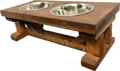 Bearwood Essentials Farmhouse Full Stain Elevated Dog Feeder, Chestnut, Small slide 2 of 4