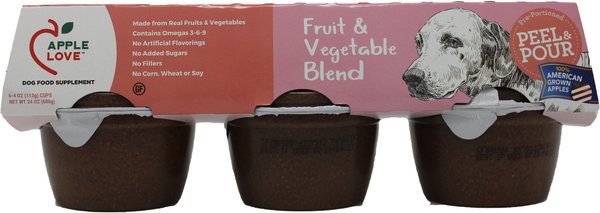 AppleLove Fruit Vegetable Blend Dog Supplement 4 oz case of 6