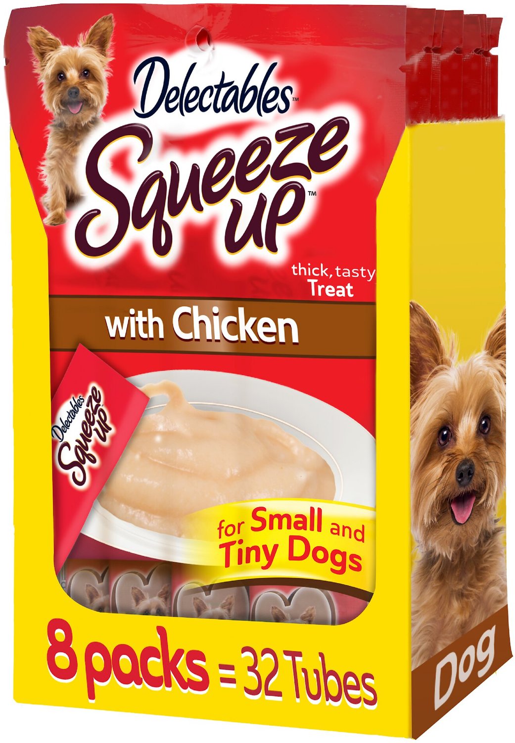 HARTZ Delectables Squeeze Up Chicken Dog Lickable Treats, 0.5oz pouch