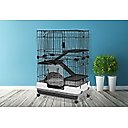 A&E Cage Company 43-in Deluxe 4-Tier Small Animal Cage, Black
