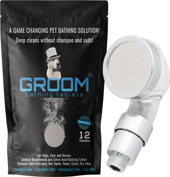 GROOM Bathing Tablets & Shower Head Dog, Cat & Horse Shampoo, 12 count slide 1 of 1