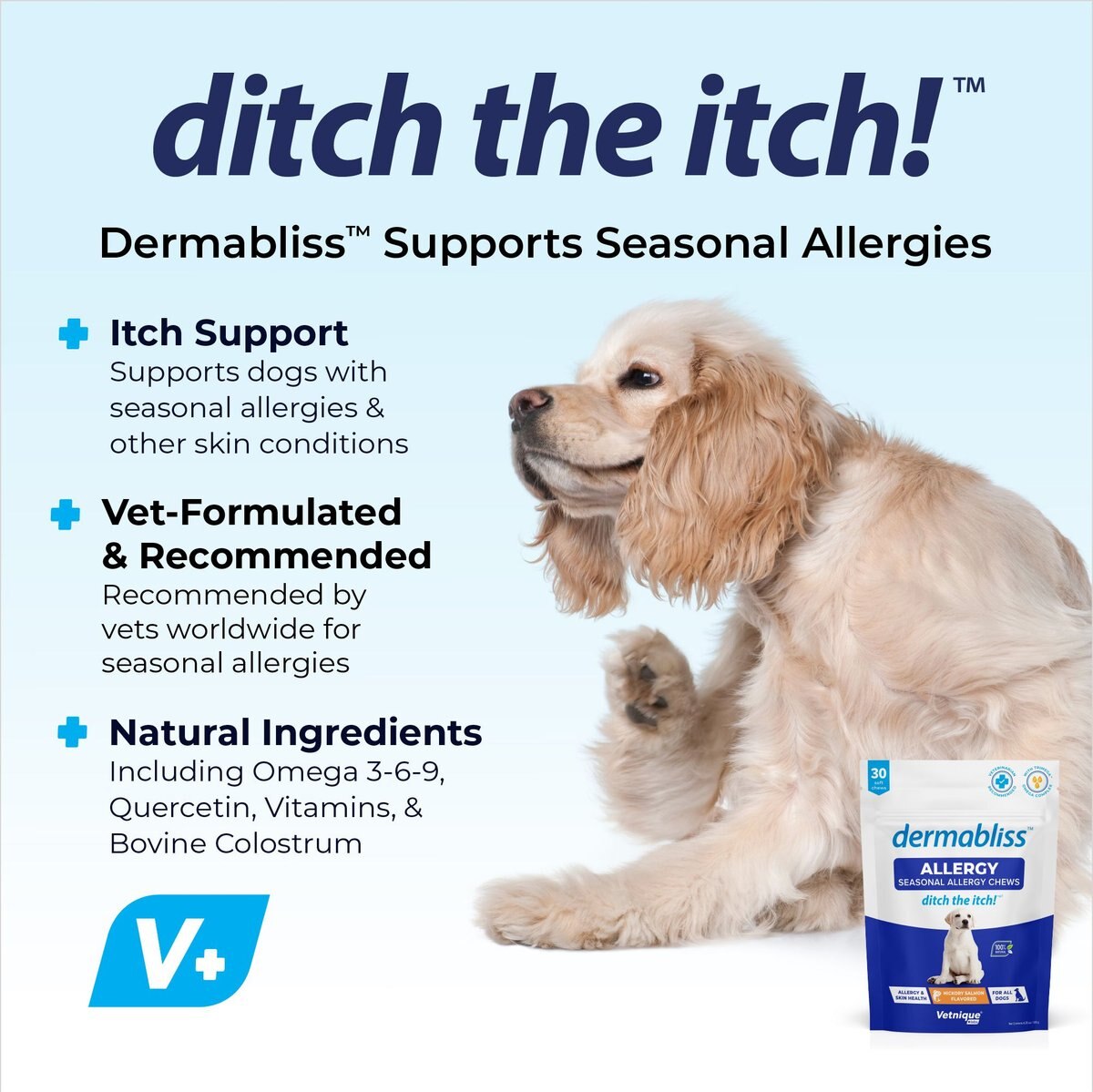 VETNIQUE LABS Dermabliss Allergy & Immune Salmon Flavored Seasonal